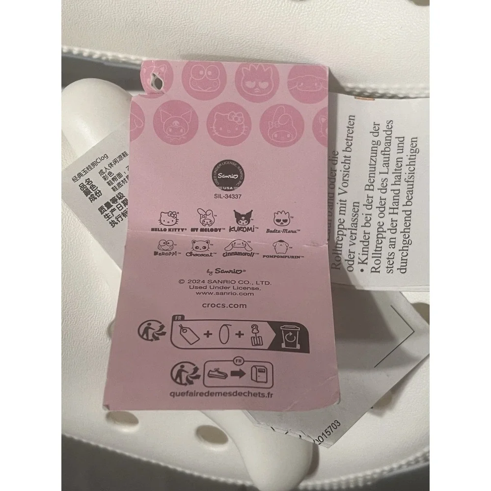 NWT Men's Size 12 Crocs Hello Kitty & Friends Cinnamonroll **Missing A Jibbitz**
